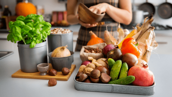 Verduras e noces