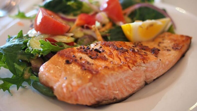 Pesca con verduras