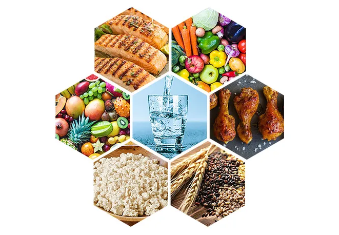 Menú de dieta de 6 pétalos