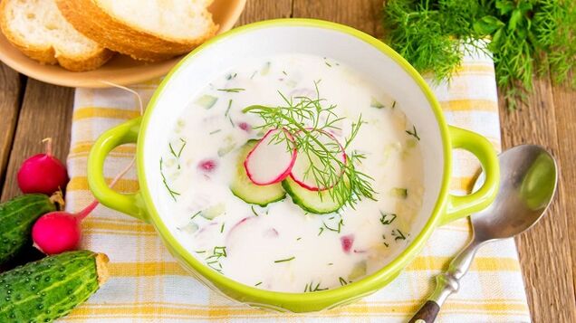 como cociñar okroshka coa dieta Dukan